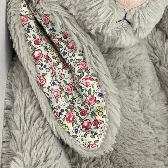 Jellycat London Silver Blossom Bunny Gray Soft Medium 12” HTF Plush - Picture 5 of 16
